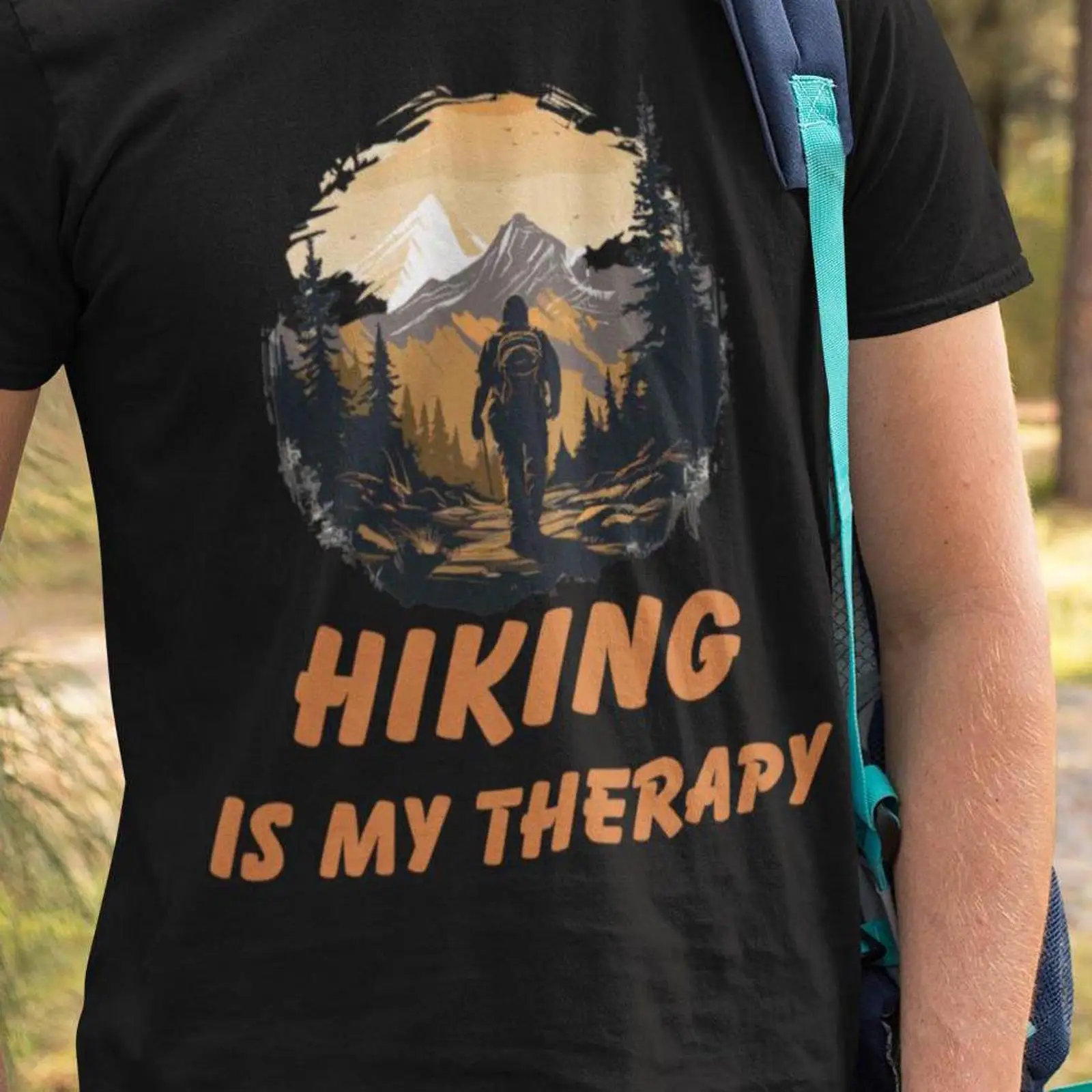 Outdoor Adventure Therapy - Wandelen is mijn therapie T-shirt Natuurliefhebber