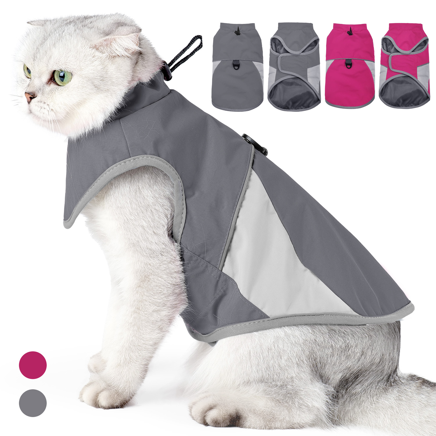 Outdoor Adventure Windbreaker - Reflecterende kattenwindjack voor buiten, waterdichte nylon