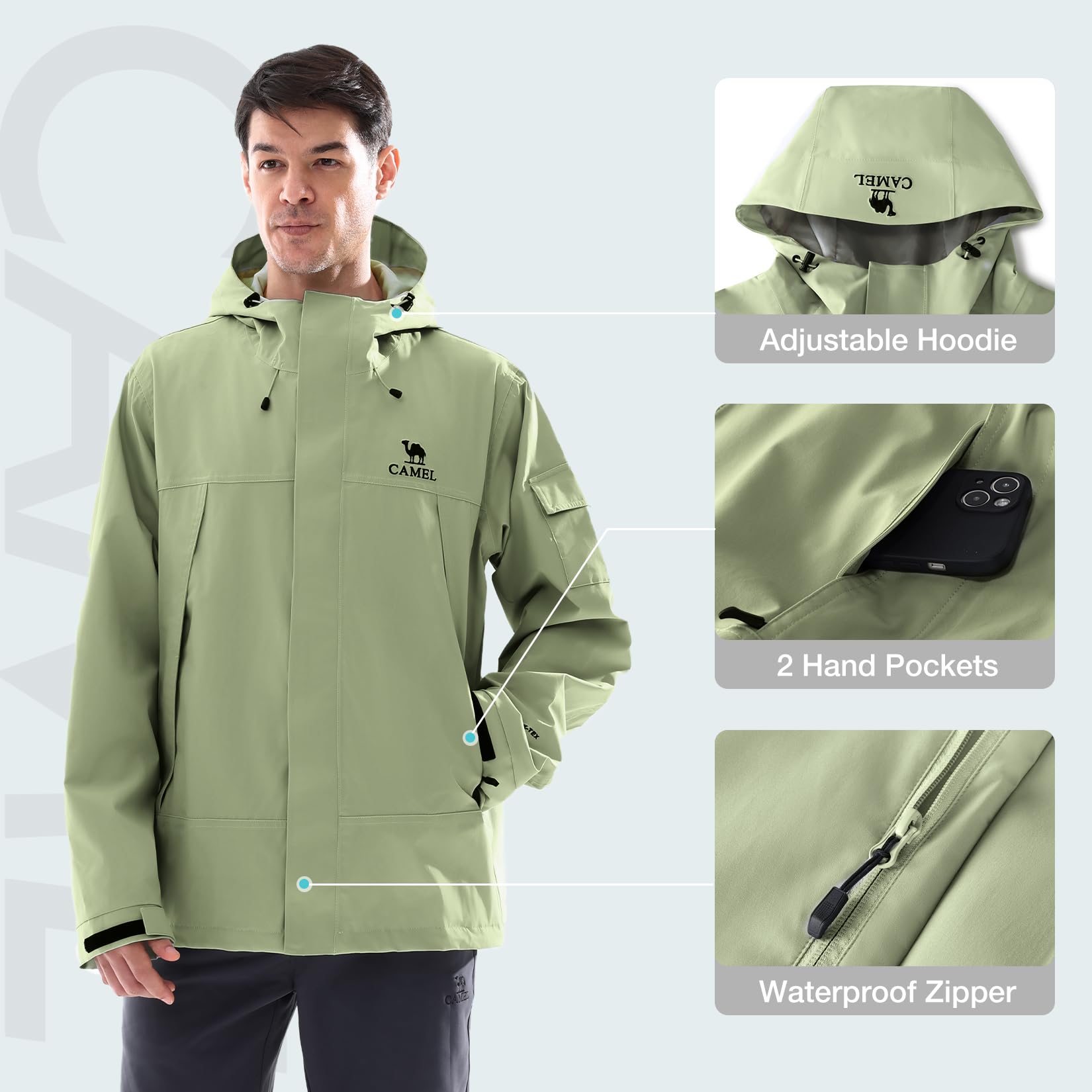 GOLDEN CAMEL Regenjassen voor  - Outdoor Adventure Windbreaker recensie en prijs